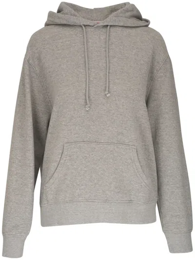 The Elder Statesman Daily Drop-shoulder Drawstring Hoodie In Grey