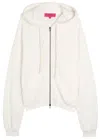 The Elder Statesman Daily Hooded Cotton And Cashmere-blend Sweatshirt In White