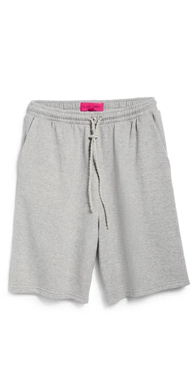 The Elder Statesman Daily Midi Ball Unisex Shorts Heather Grey In Gray
