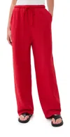 The Elder Statesman Daily Wide Leg Sweatpants Sanguinello
