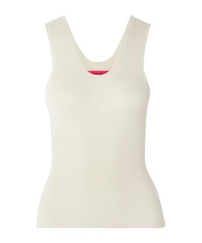 The Elder Statesman Delicash Cashmere And Silk-blend Tank In White