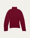 The Elder Statesman Delicash Turtleneck Sweater In Merlot
