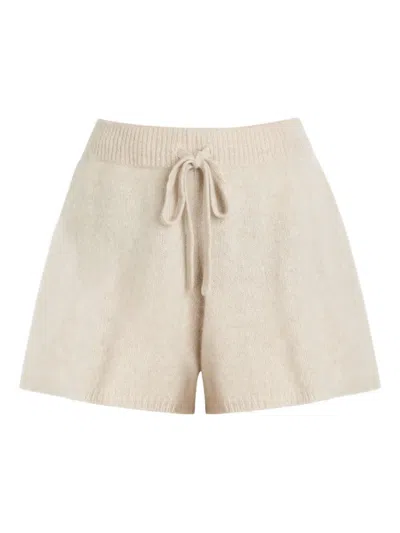 The Elder Statesman Drawstring Shorts In Neutral