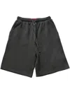 The Elder Statesman Drawstring Waist Shorts In Grey