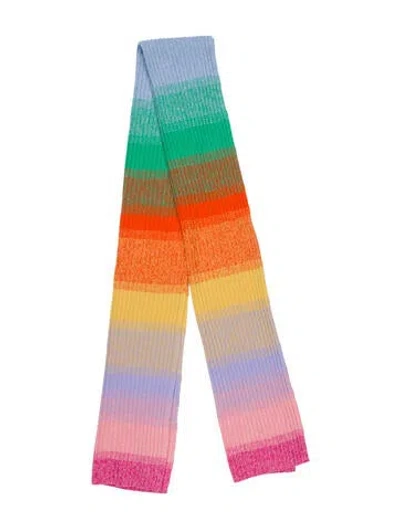 Pre-owned The Elder Statesman Festival Quadri Silk Scarf In Pink