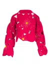 The Elder Statesman Flower Pullover Sweater