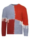The Elder Statesman Fringe-embellished Patchwork Sweater In Multi