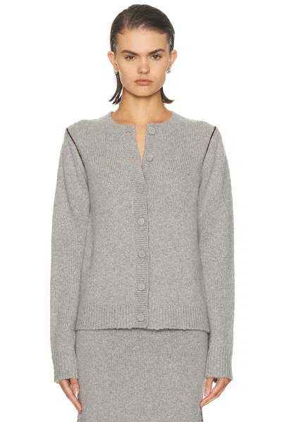 The Elder Statesman Glacier Cardiga In Gray