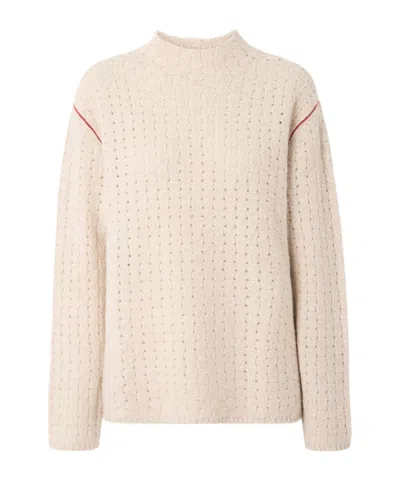 The Elder Statesman Glacier Open-knit Cashmere Sweater In Neutral