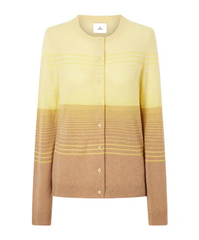 The Elder Statesman Gradient Cashmer-knitted Cardigan In Brown