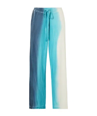 The Elder Statesman Gradient Straight-leg Casual Pants In Blue
