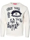The Elder Statesman Graphic Intarsia-knit Cotton Jumper In Neutrals