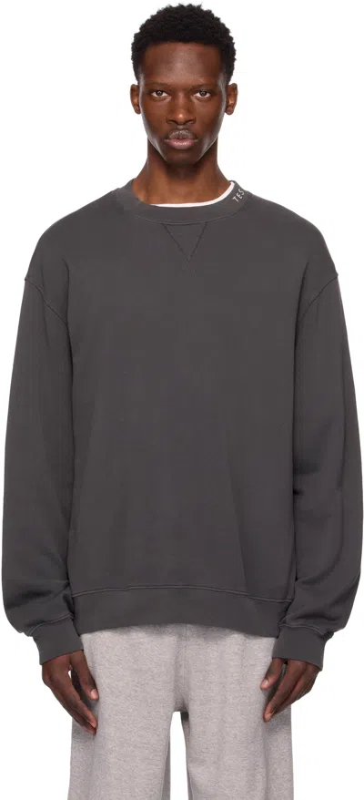 The Elder Statesman Gray Daily Crew Sweatshirt