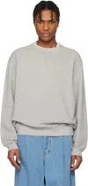 The Elder Statesman Daily Crew Cotton And Cashmere-blend Jersey Sweatshirt In Heather Grey