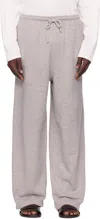 The Elder Statesman Gray Daily Wide Leg Sweatpants