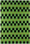 The Elder Statesman Green & Black Stretch Checker Blanket In Mtc/blk/lmn/pne