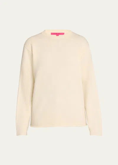 The Elder Statesman Heart Airbrush Cashmere Sweater In Ivory