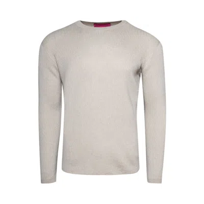 Pre-owned The Elder Statesman Heavy Delicash Crew 'oatmeal' | Tan | Men's Size S In Brown