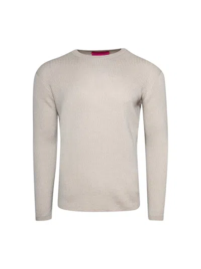 The Elder Statesman Heavy Delicash Crew Sweater Oatmeal In Neutrals