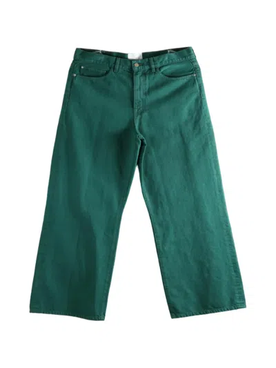 The Elder Statesman Hunter Wide-leg Jeans In Green