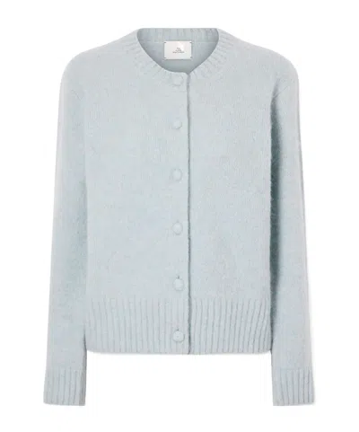 The Elder Statesman Indie Alpaca-blend Cardigan In Blue