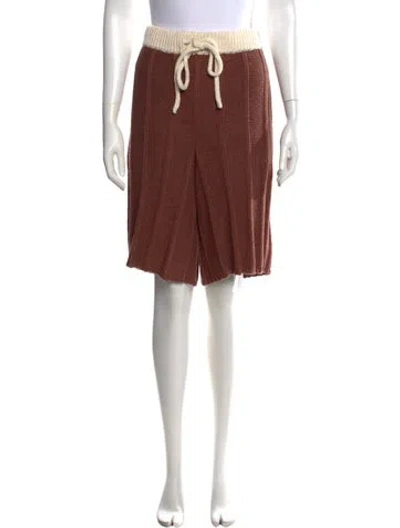 Pre-owned The Elder Statesman Knee-length Shorts In Brown
