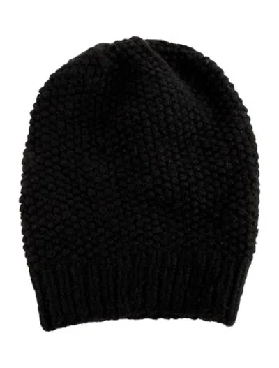 Pre-owned The Elder Statesman Knit Beanie In Black