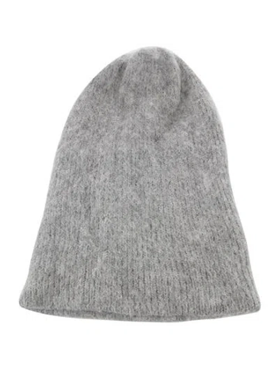 Pre-owned The Elder Statesman Knitted Beanie In Gray