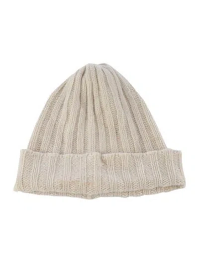 Pre-owned The Elder Statesman Knitted Beanie In Neutral