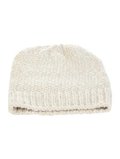 Pre-owned The Elder Statesman Knitted Beanie In Neutral
