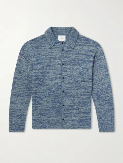 The Elder Statesman Knitted-cashmere And Silk-bend Cardigan In Multi