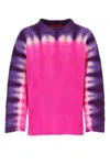 The Elder Statesman Daybreak Gradient Crew Neck Knit Sweater In Multicoloured