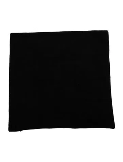 Pre-owned The Elder Statesman Large Rib Knit Cashmere Pillow Sham In Black