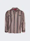 The Elder Statesman Leisure Stipe Shirt In Multi