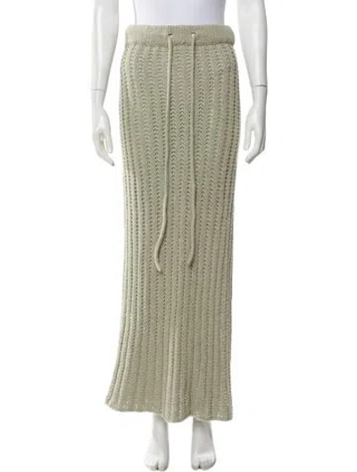 Pre-owned The Elder Statesman Long Skirt In Neutral