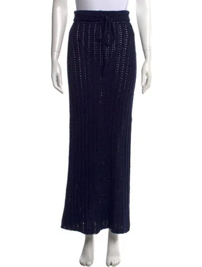Pre-owned The Elder Statesman Long Skirt W/ Tags In Blue