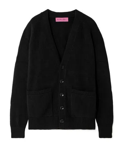The Elder Statesman Long-sleeved Cashmere Cardigan In Black