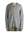 The Elder Statesman Long-sleeved Knitted Cardigan In Gray