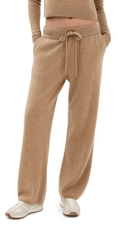 The Elder Statesman Lounge Pants Camel In Brown