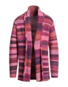 The Elder Statesman Man Cardigan Purple Size M Cashmere In Multi