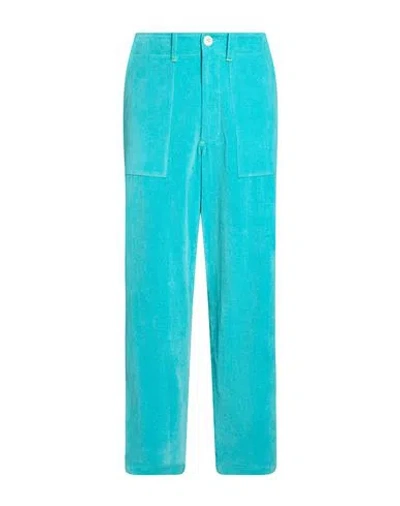 The Elder Statesman Man Pants Azure Size 33 Cotton In Blue