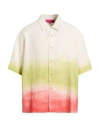 The Elder Statesman Man Shirt Off White Size M Linen In White