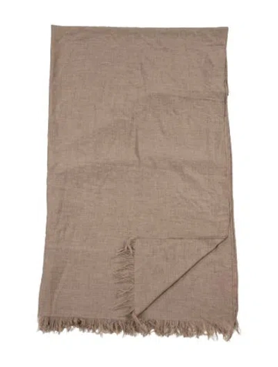 Pre-owned The Elder Statesman Mélange Woven Blanket In Neutrals