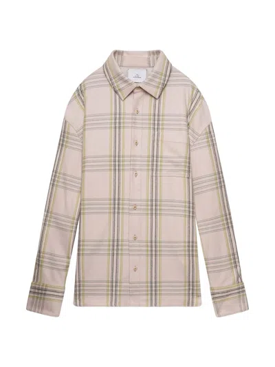 The Elder Statesman Men's Cashlite Plaid Wool-silk Blend Shirt Jacket In Animal Print