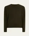 The Elder Statesman Men's Heavyweight Cashmere Sweater In New Olive