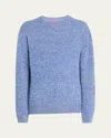 The Elder Statesman Men's Heavyweight Cashmere Sweater In Sapphire Marl