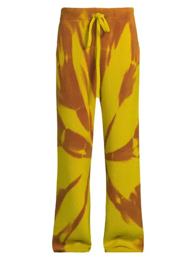 The Elder Statesman Men's Mythic Cashmere Lounge Pants In Multi