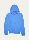 The Elder Statesman Nimbus Hood Regular-fit Cashmere And Cotton-blend Hoody In Crypto Blue