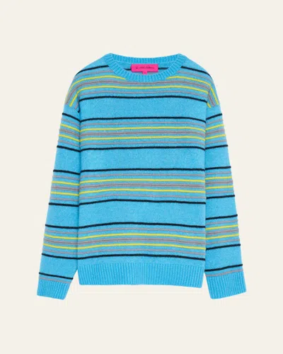 THE ELDER STATESMAN MEN'S NIMBUS REEF STRIPED CASHMERE SWEATER