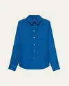The Elder Statesman Men's Pashmina Sport Shirt In Blue